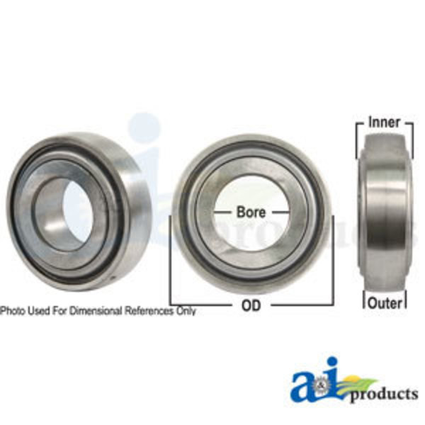 A & I Products Disc Bearing; Spherical, Round Bore, Re-Lubricatable 5" x5" x2" A-GW211PPB9-I